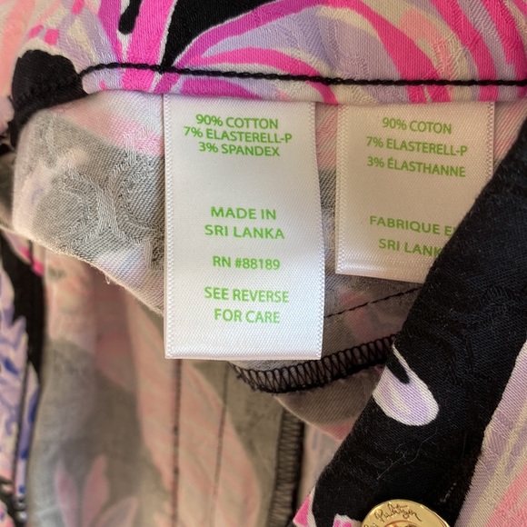 Lilly Pulitzer Kelly Ankle pant in Wild within print in Onyx in 16 NWT - Picture 8 of 9